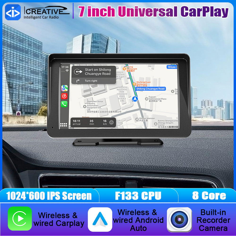 Audio Music Image - 7-calowy Bezprzewodowy CarPlay i Android Auto
