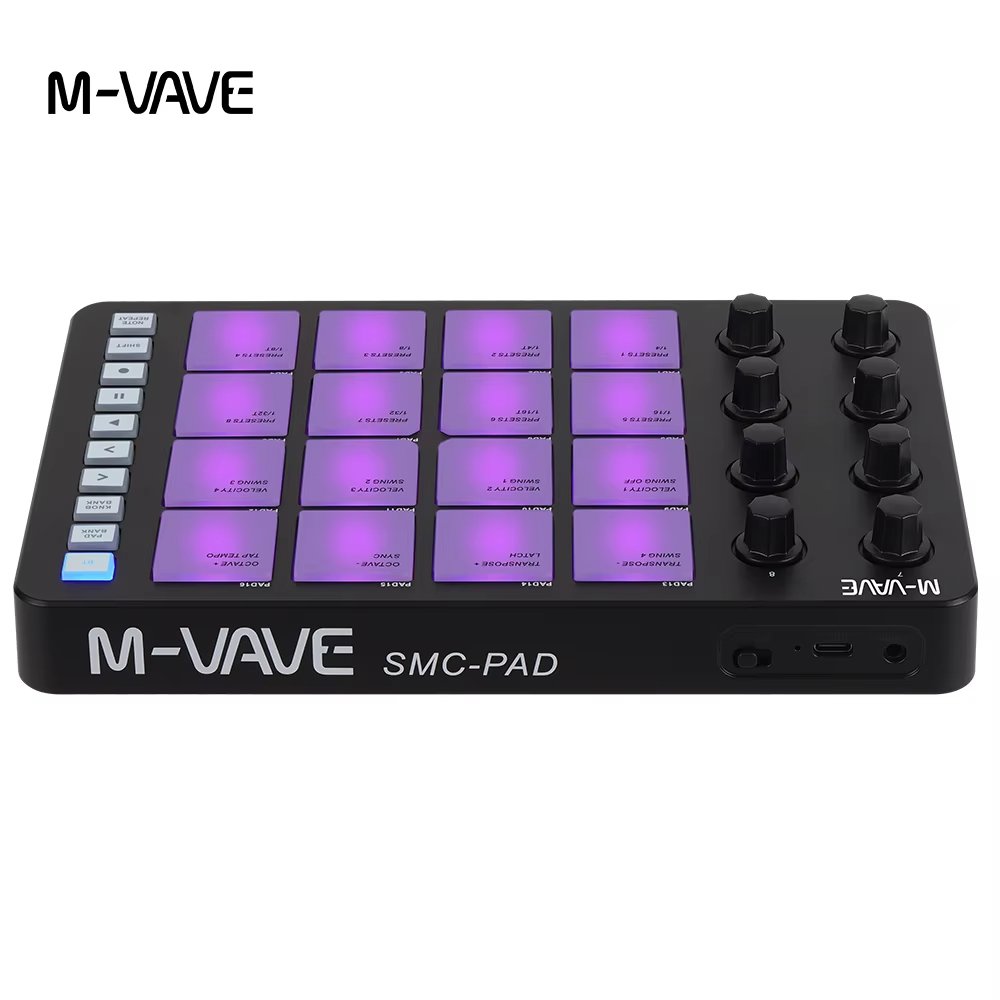 Midi Controller Pad - Kontroler MIDI M-VAVE SMC-PAD, czarny, 16