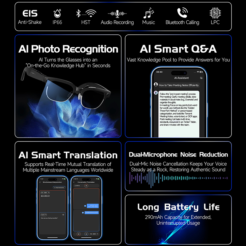 Inteligentne okulary W630 z ka – Audio Music Image recenzja i cena