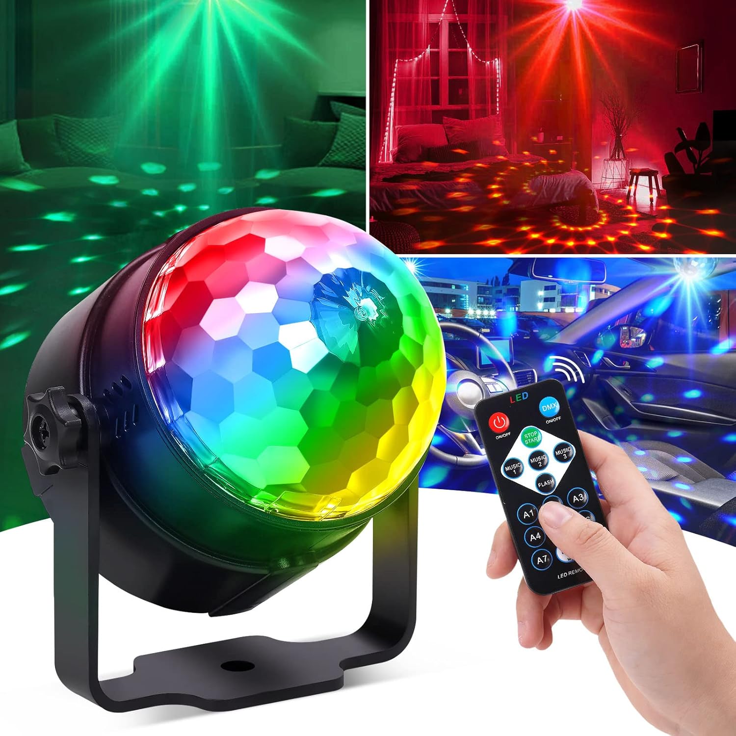 RGB LED Stage Disco Light Rota – Audio Music Dj recenzja i cena