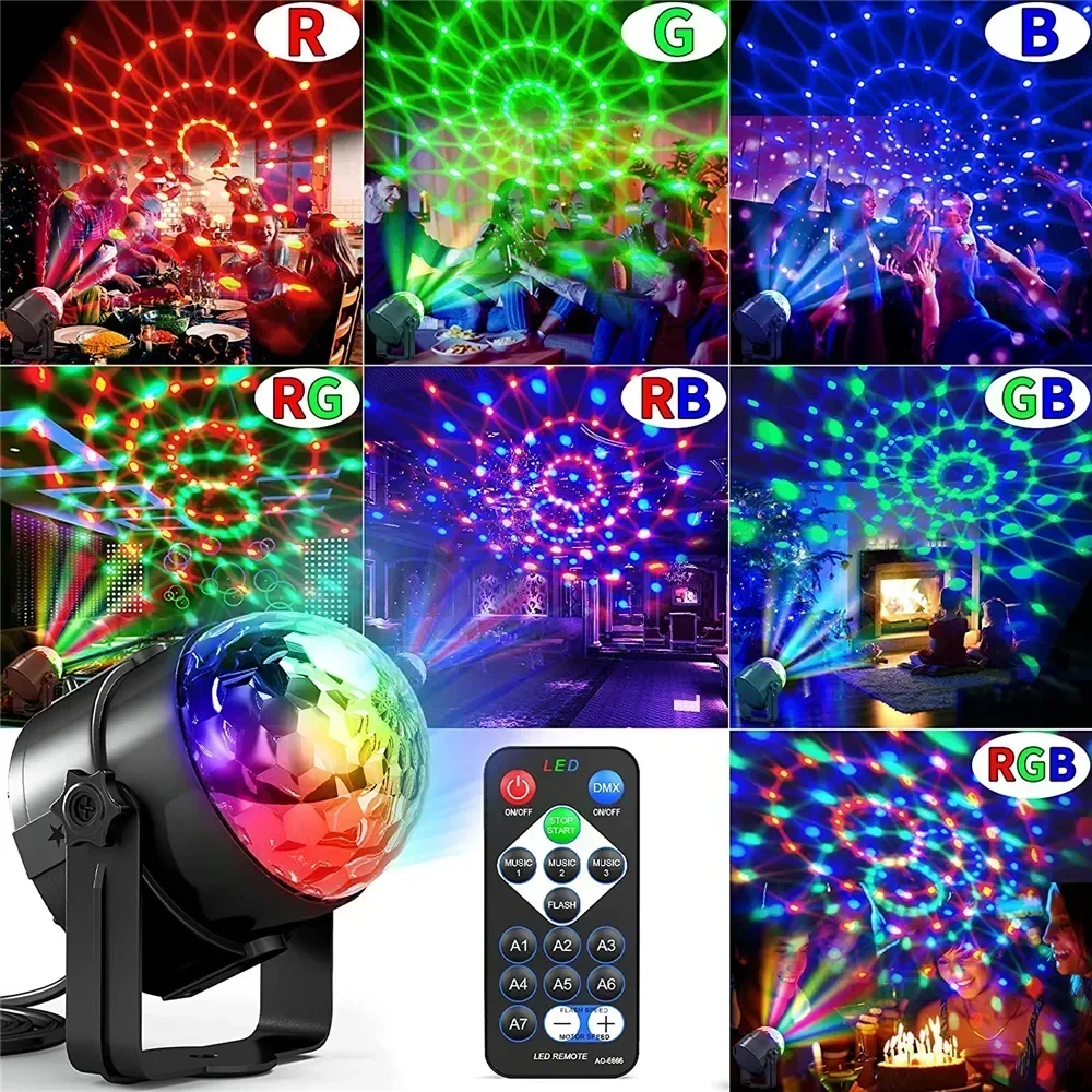 RGB LED Stage Disco Light Rota – Audio Music Dj recenzja i cena