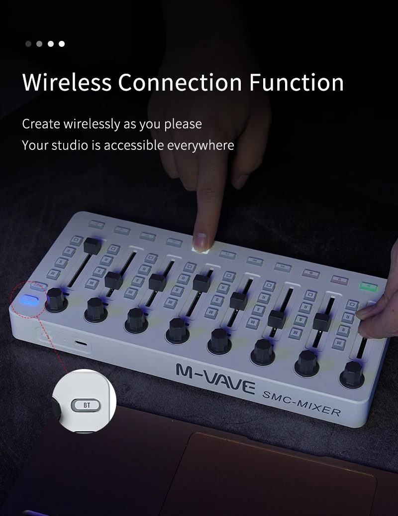 M-VAVE SMC-Mixer Bezprzewodowy – Midi Controller Pad recenzja i cena