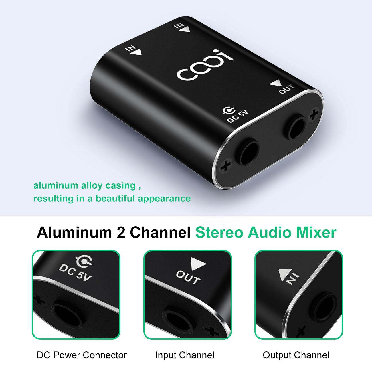 Cooidea 2-kanałowy mini mikser – Audio Music Dj recenzja i cena