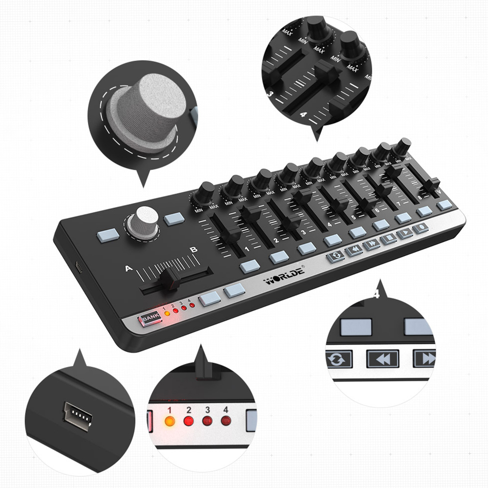 Kontroler Worlde MIDI EasyCont – Midi Controller Pad recenzja i cena