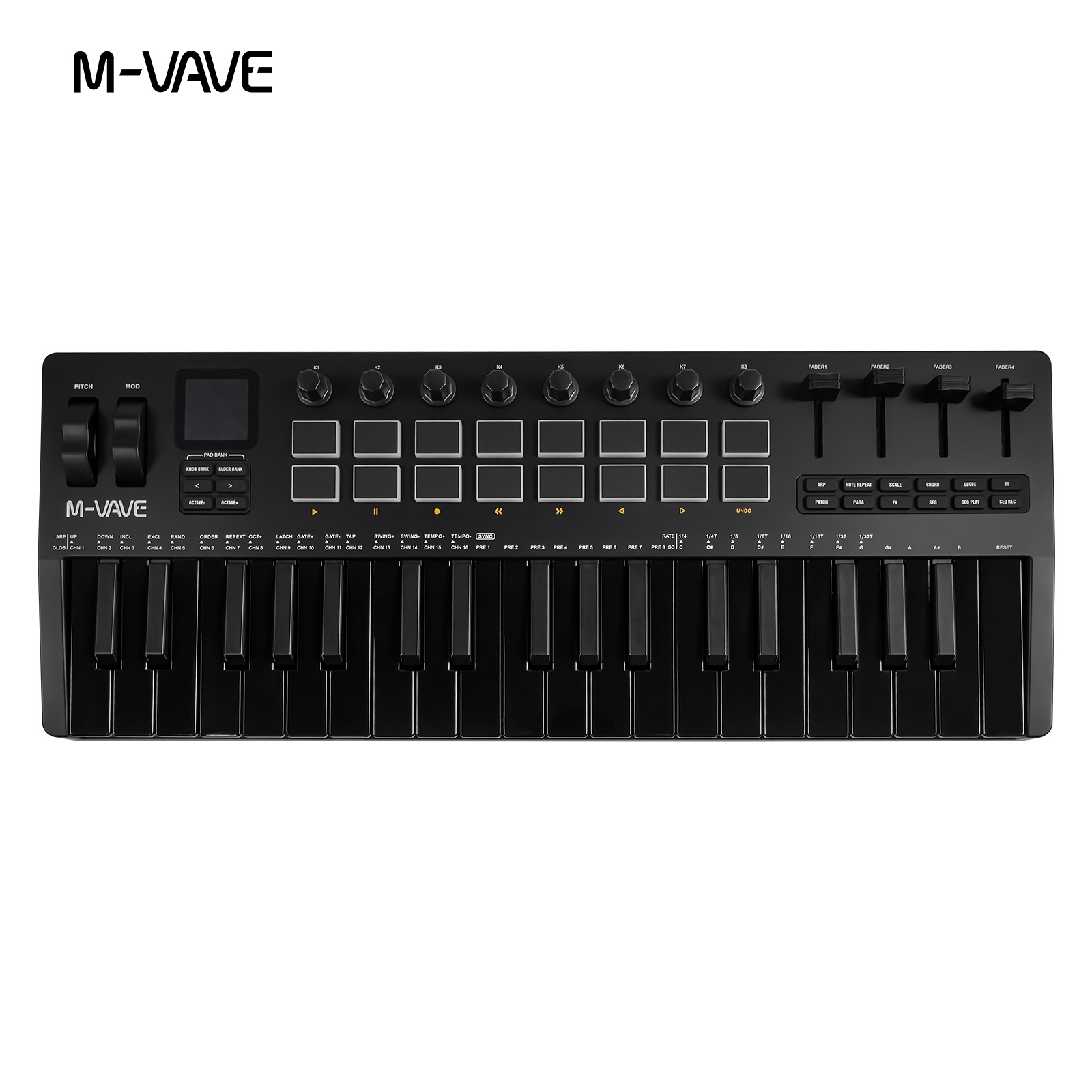 Kontroler MIDI M-VAVE SMK-37 U – Midi Controller Pad recenzja i cena