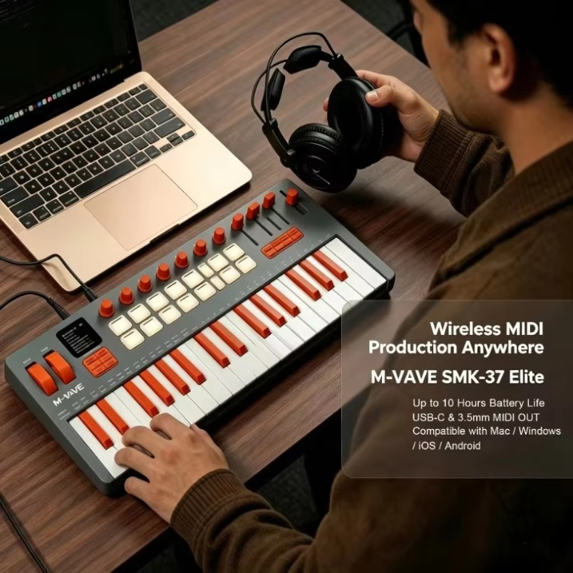 M-VAVE SMK-37 Elite – klawiatu – Midi Controller Pad recenzja i cena