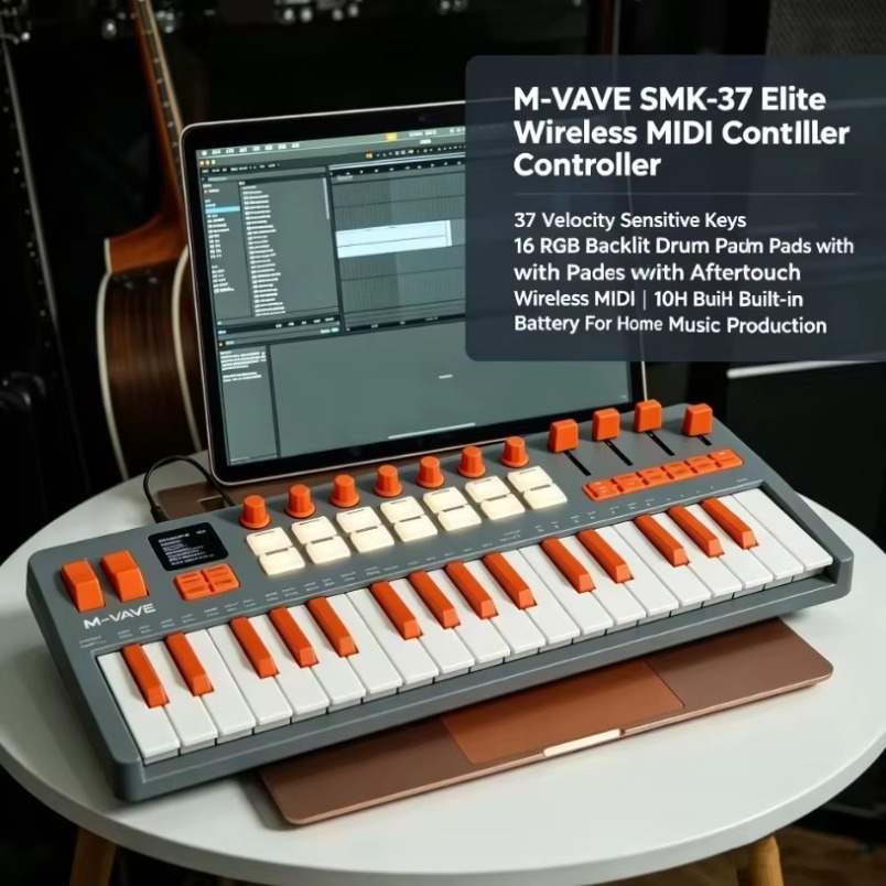 M-VAVE SMK-37 Elite – klawiatu – Midi Controller Pad recenzja i cena