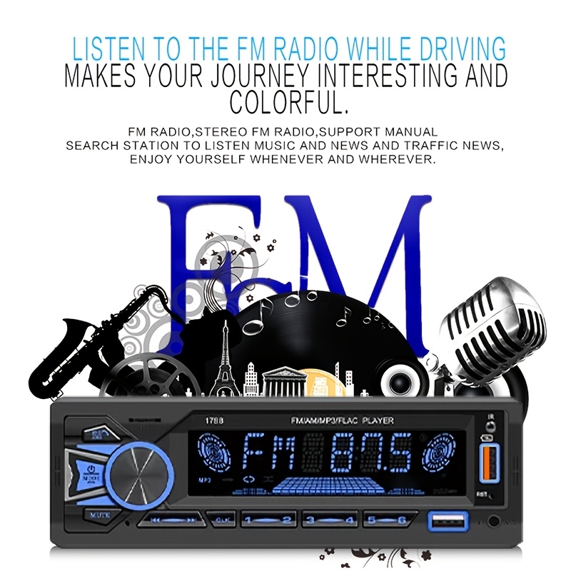 Radio samochodowe 1DIN FM, cyf – Audio Without Music recenzja i cena